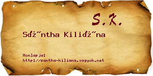 Sántha Kiliána névjegykártya